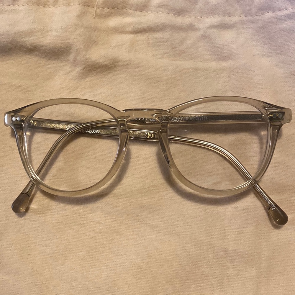 Clear eyeglasses!